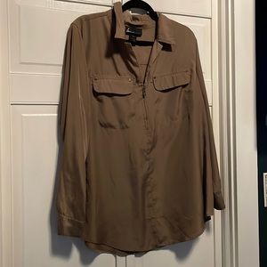 Lane Bryant Taupe Blouse